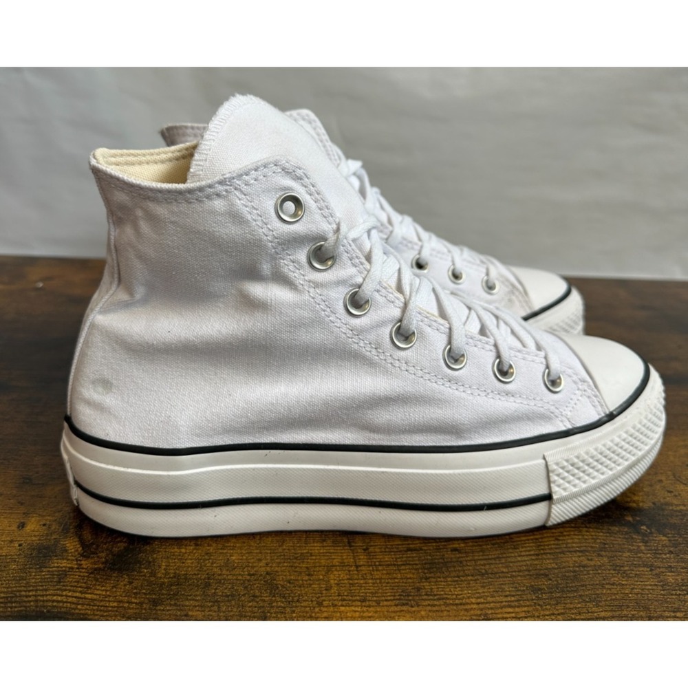 Converse Chuck Taylor All Star Platform High White Shoes 560846F Womens Size 8.5 - Picture 5 of 16